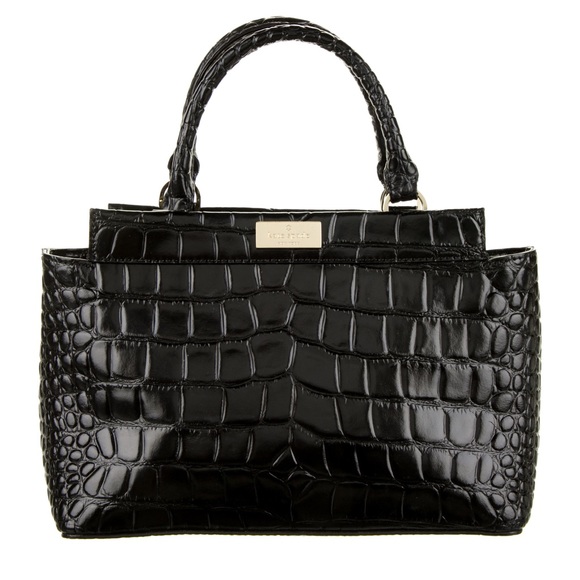 kate spade Handbags - Kate Spade ♠️ Ridgely Avenue Becky Black Crocodile Embossed Satchel 🐊